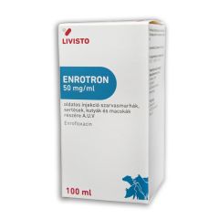 ENROTRON 50 mg/ml injekció szarvasmarha, sertés, kutya és macska részére A.U.V.