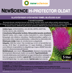 NEW SCIENCE H PROTECTOR-állatgyógyászati gyógyhatású termék, belsődleges oldat