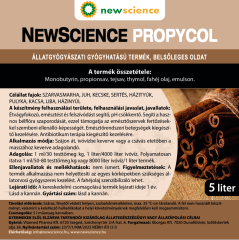 NEW SCIENCE PROPYCOL-állatgyógyászati gyógyhatású termék, belsőleges oldat