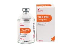 Tullavis 25 mg/ml oldatos injekció sertések számára A.U.V
