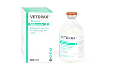 VETDRAX 25 mg/ml oldatos injekció sertések számára A.U.V.