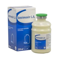 VETRIMOXIN L.A. szuszpenziós injekció szarvasmarhák és sertések részére A.U.V.-250 ml